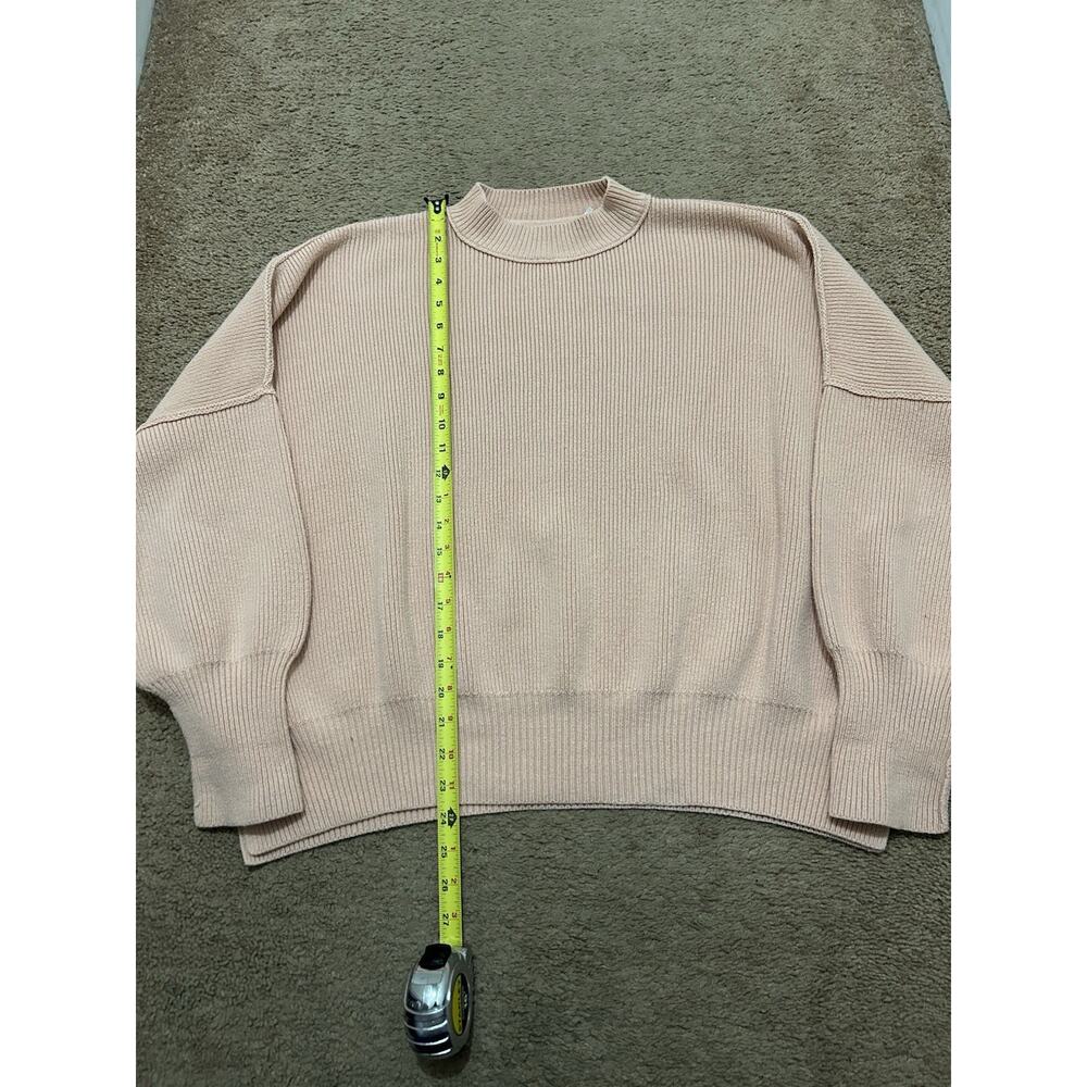 Free People Easy Street Ribbed Sweater Size Small Light Pink - Picture 2 of 8